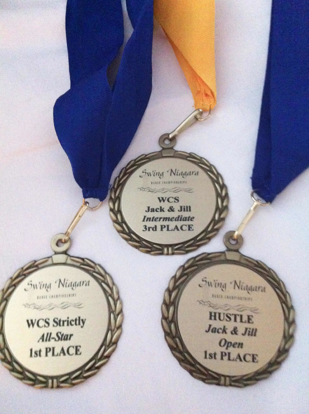Anna Novoa's medals from Swing Niagara
