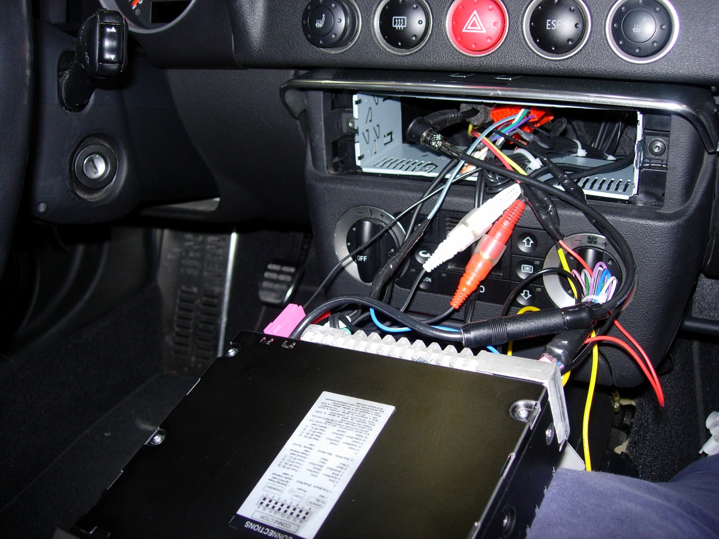 Connect cables to head unit
