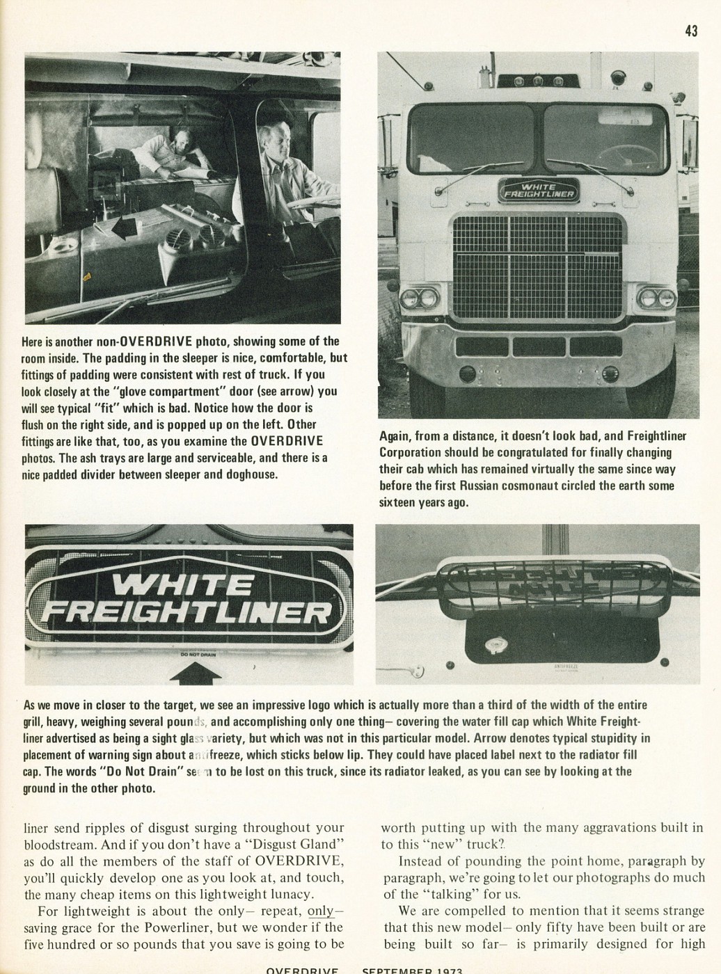 Photo: September 1973 White-Freightliner Powerliner Report 4 | 09 ...