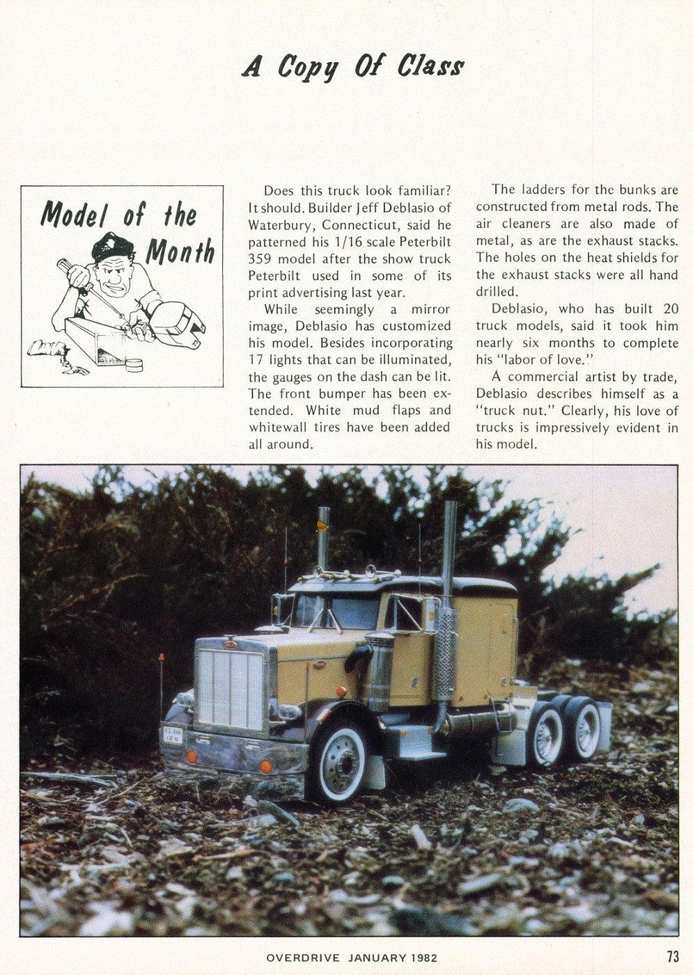 Overdrive Magazine 1982 Modeltruck Articles album Dutch Model Truck