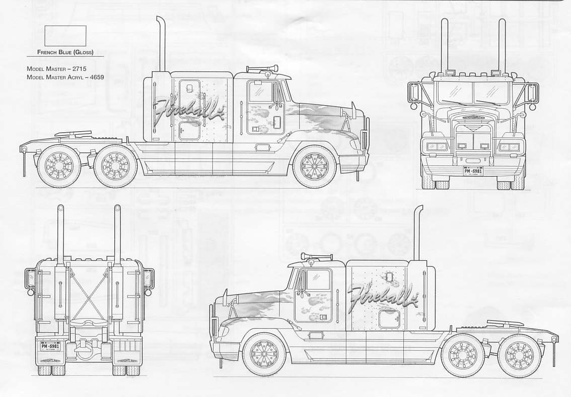 Чертежи грузовиков для моделирования