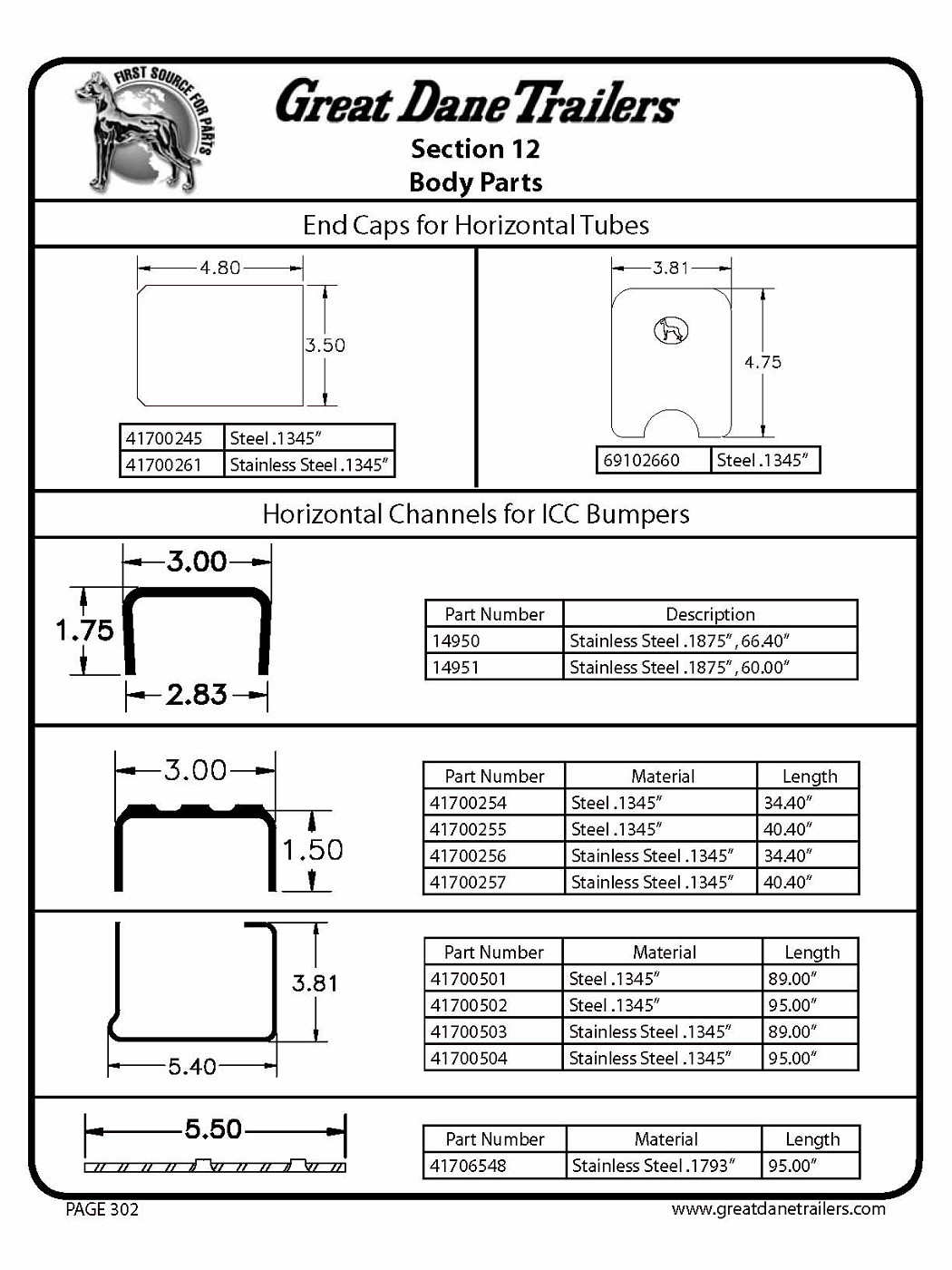 Photo parts catalog Pagina 304 Great Dane parts and accessories