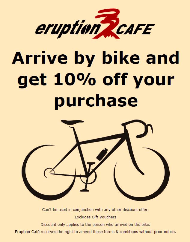 Coffee house friendly to cyclists :-)