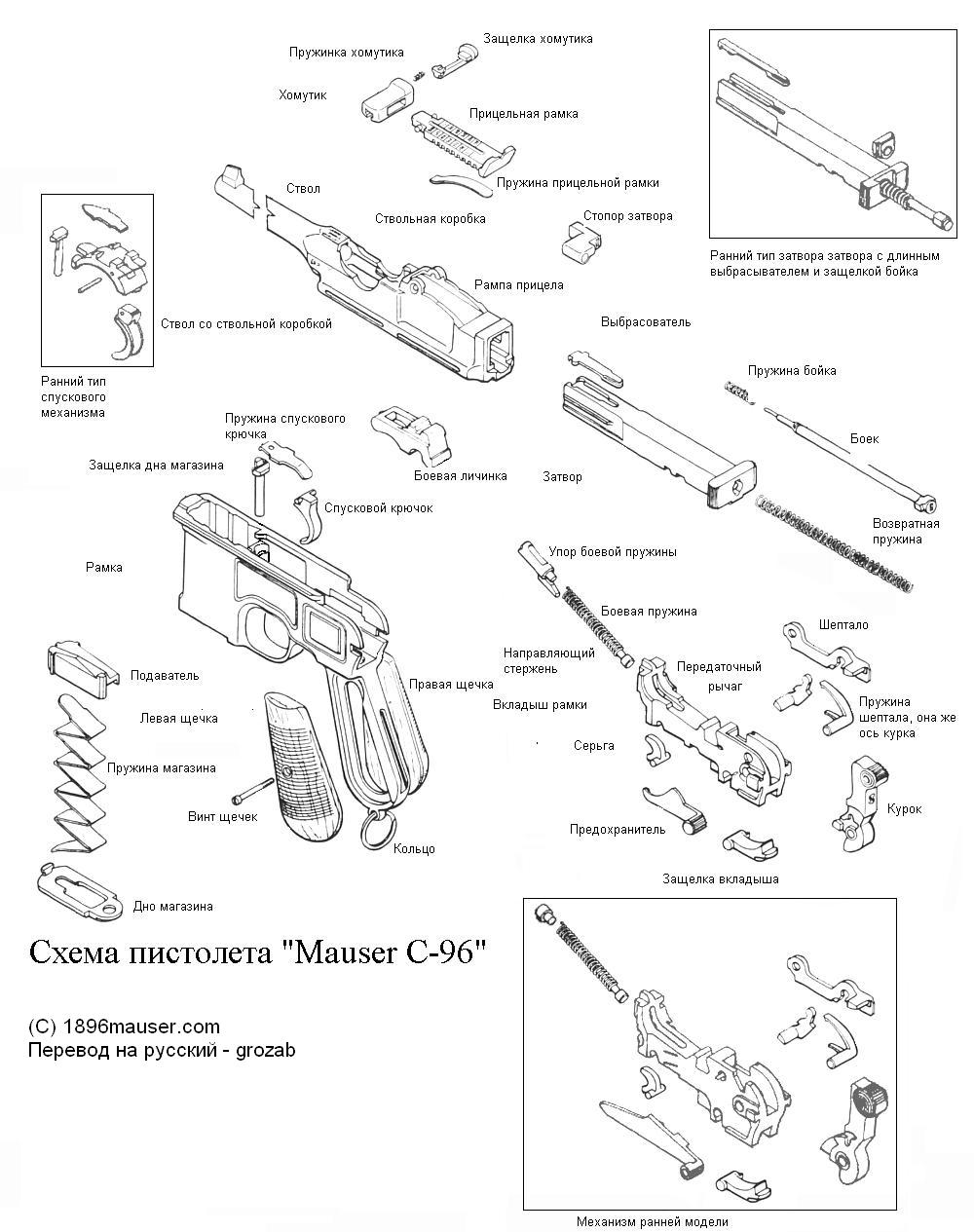 Маузер пистолет схема
