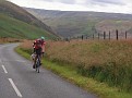 Road through Scottish hills on the way back