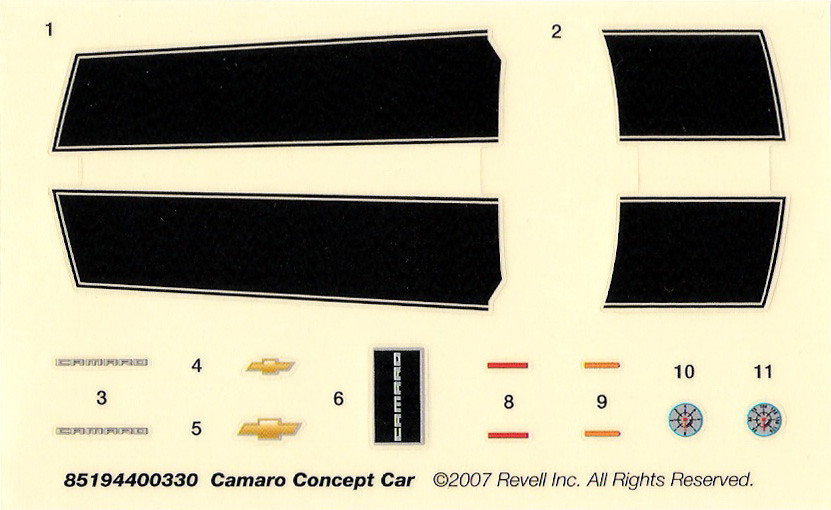 Photo Stickers REVELL Camaro Concept Car 1944 album DRASTIC