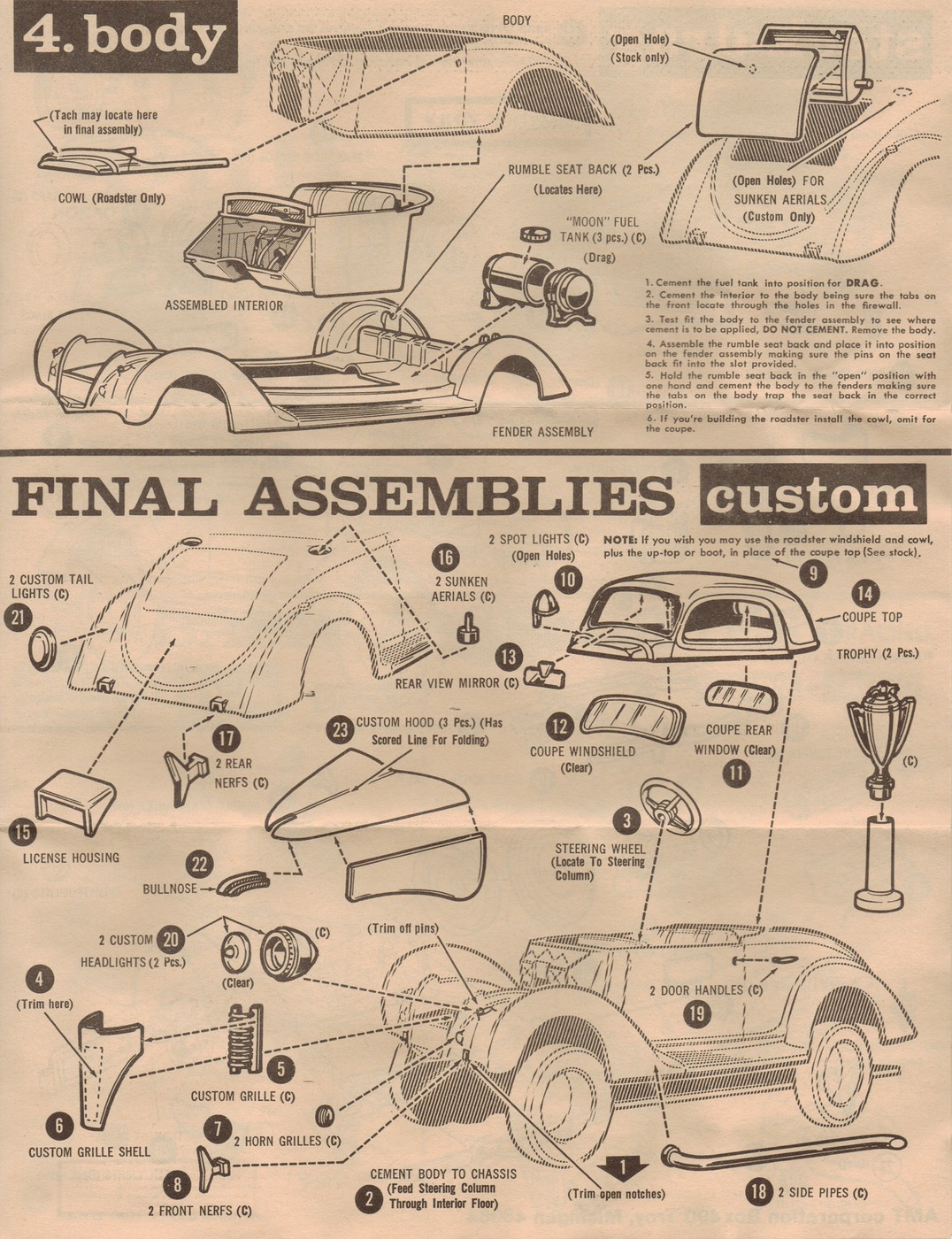 Photo File (4) AMT 1936 Ford Michael J. Pollard Flower Power Car 