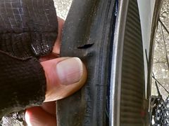 2. Panne - Flanke der Reifendecke zerschnitten :-(