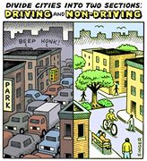 Divide cities into two sections: Driving and Non-driving