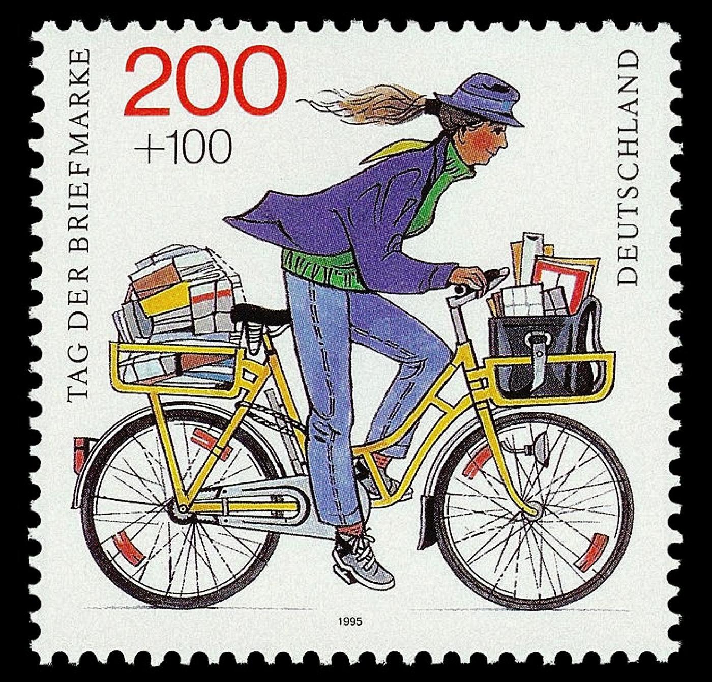 Почтовые марки с велосипедами