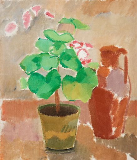 Still Life with Geranium and Pitcher (undated)