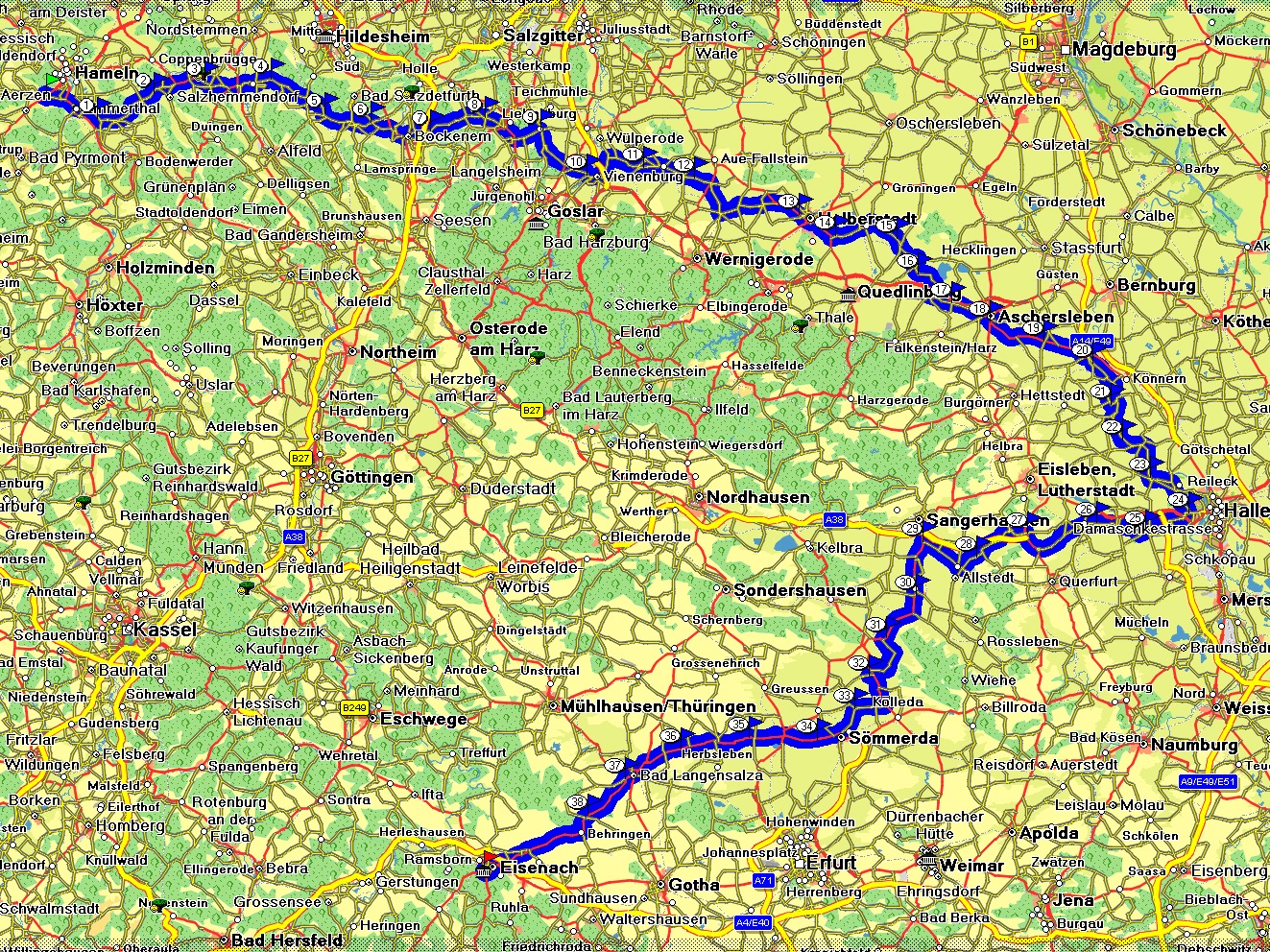 Route Flèche Allemagne 2010