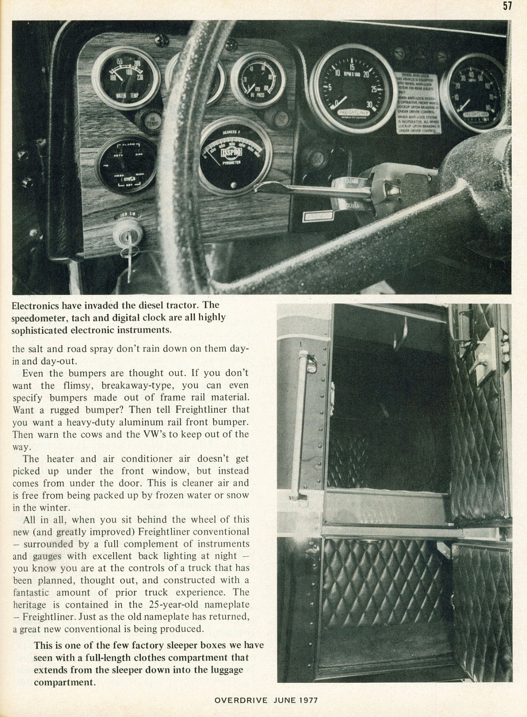 Photo: June 1977 Freightliner Conventional 8 | 06 Overdrive Magazine ...