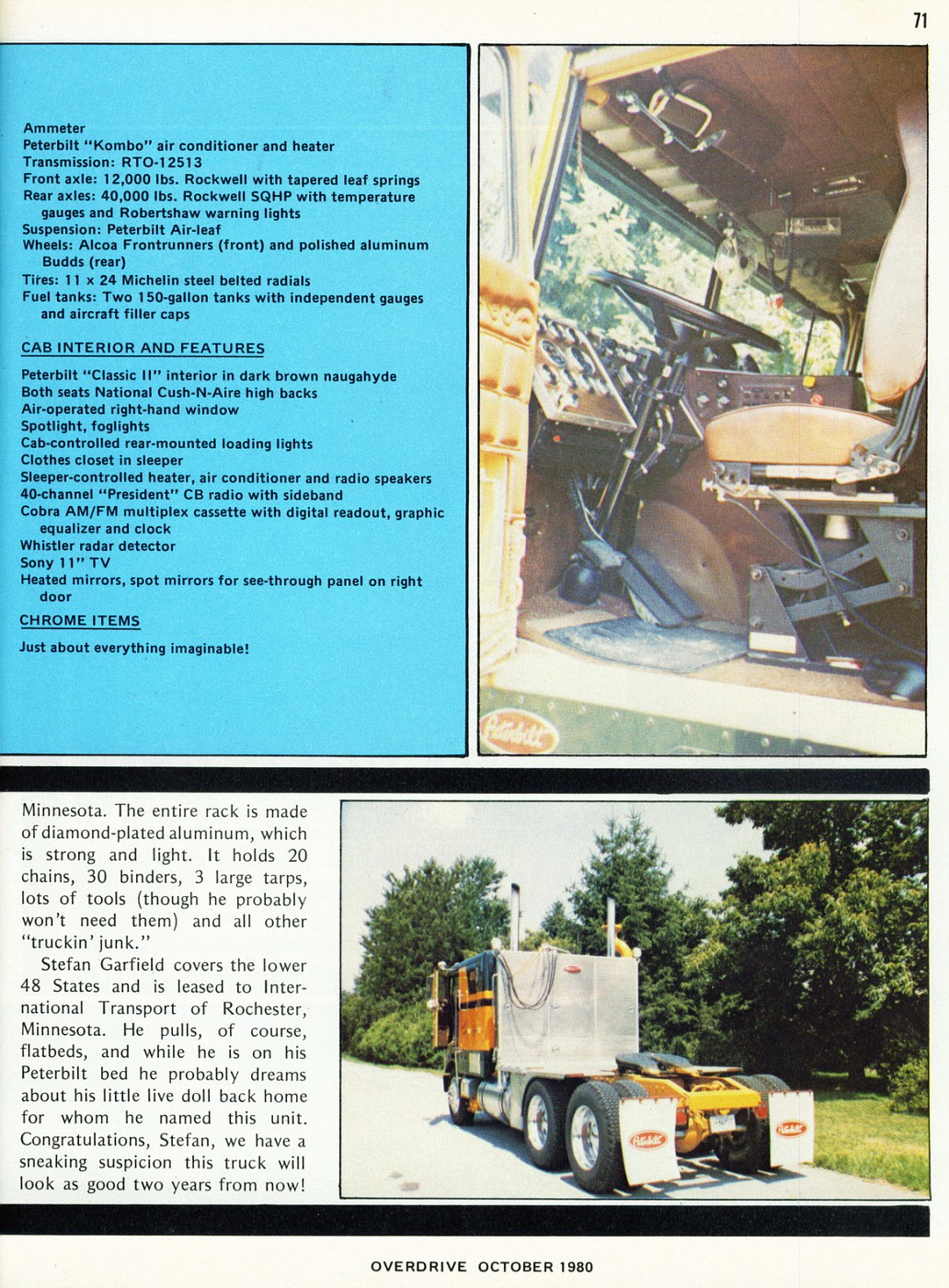 Photo: October 1980 Tractor Of The Month B | 10 Overdrive Magazine ...