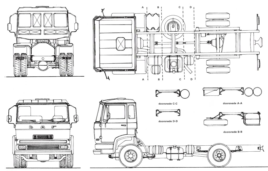 Чертеж фуры даф 105