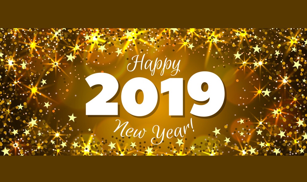 Happy New Year 2019 banner