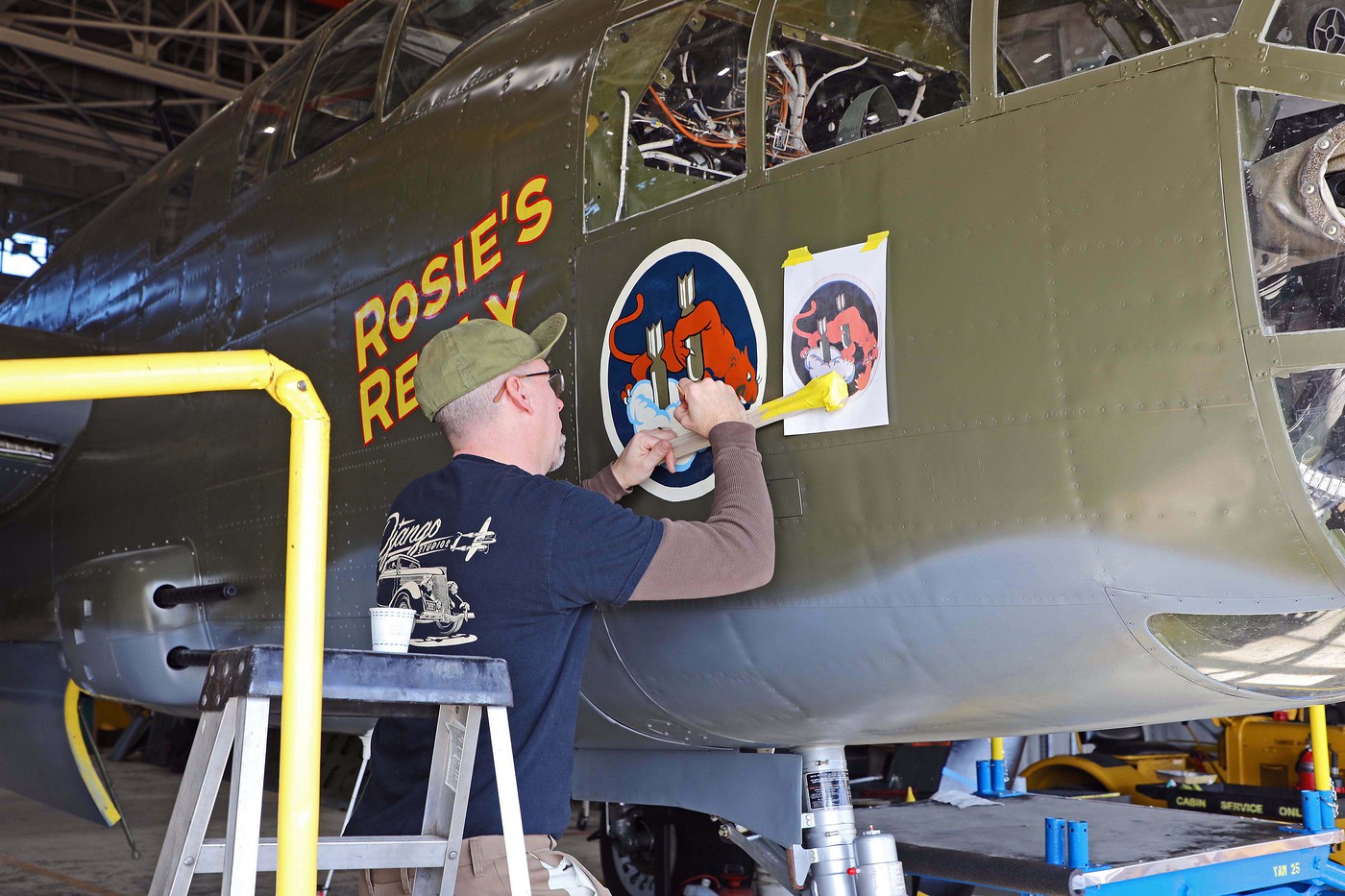 Photo 4U0A4667 edited2 New B25 Nose Art Chad Hill, The Artist in