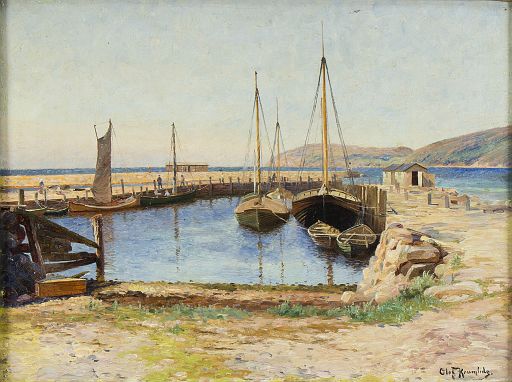 Scene from Mölle Harbor (undated)