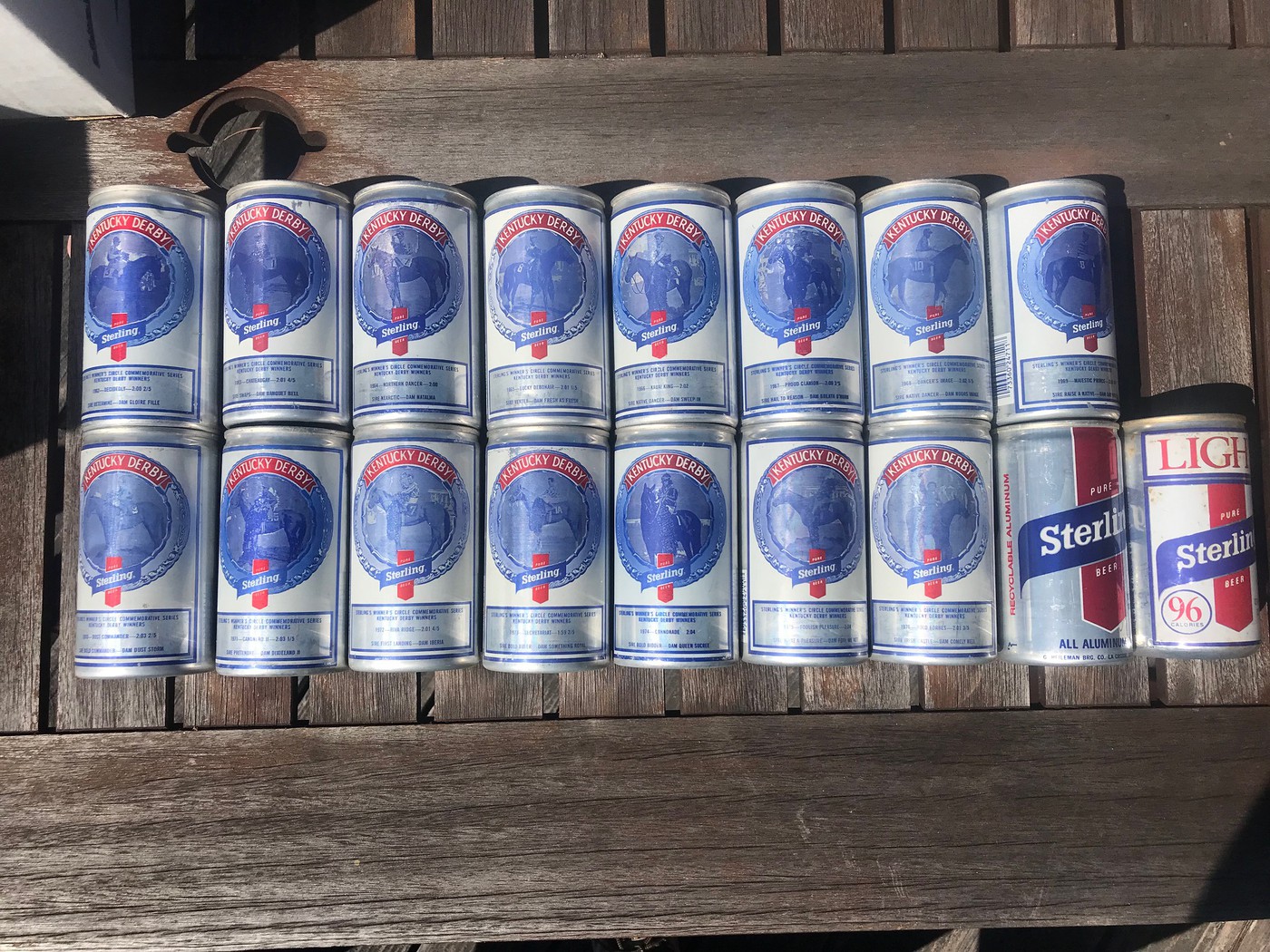 Photo 17 x 12oz Sterling Kentucky Derby winners for 51 Beer cans