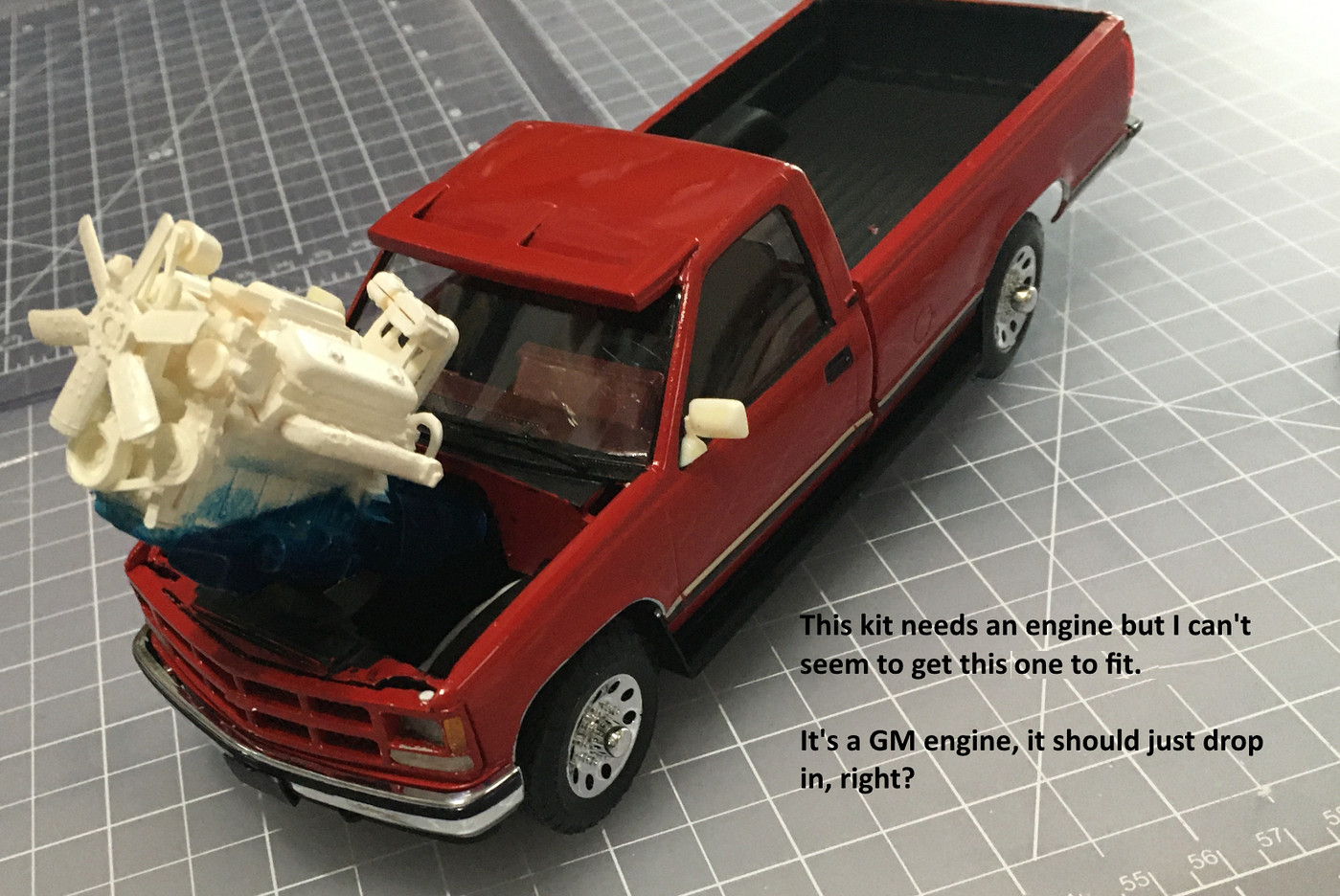 Photo 92 Chevy needs a GM engine but wont fit What's on the bench