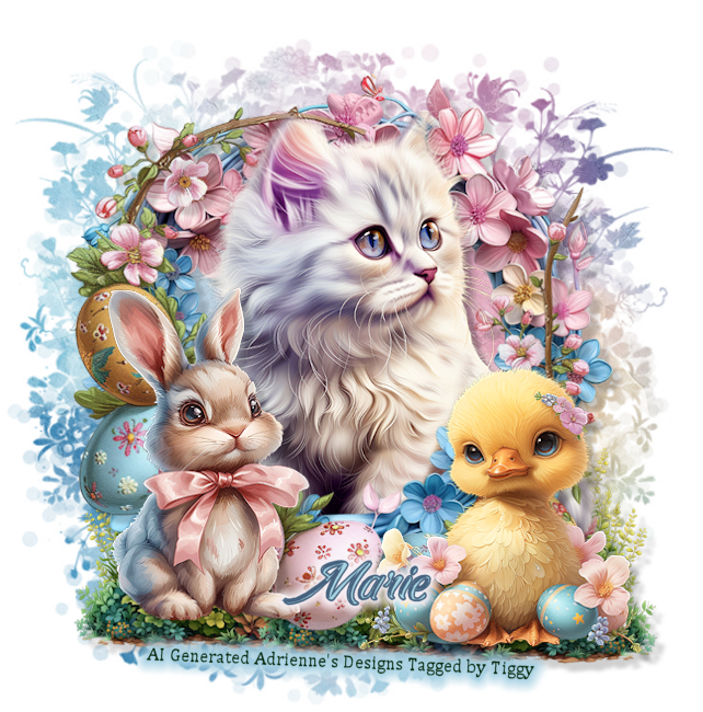 Tiggy ~ Egg Hunt Cat PUz EasterCutiesCatMarie-vi