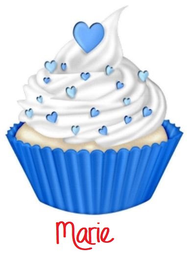 Photo: cupcake-clipart-blue1marie.jpg | Blue Hearts Cupcake Name Tags ...