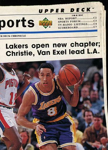 Los Angeles Lakers Nick Van Exel Autographed Pro Style Purple