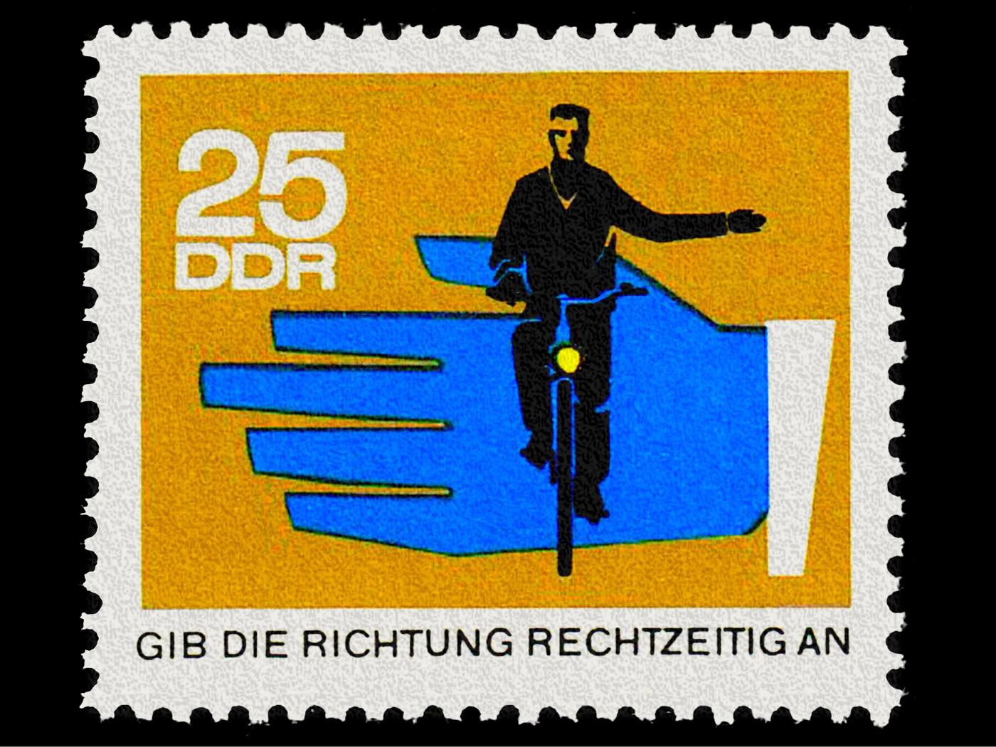 Gib die Richtung rechtzeitig an