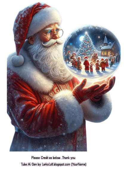 Santa with globe5