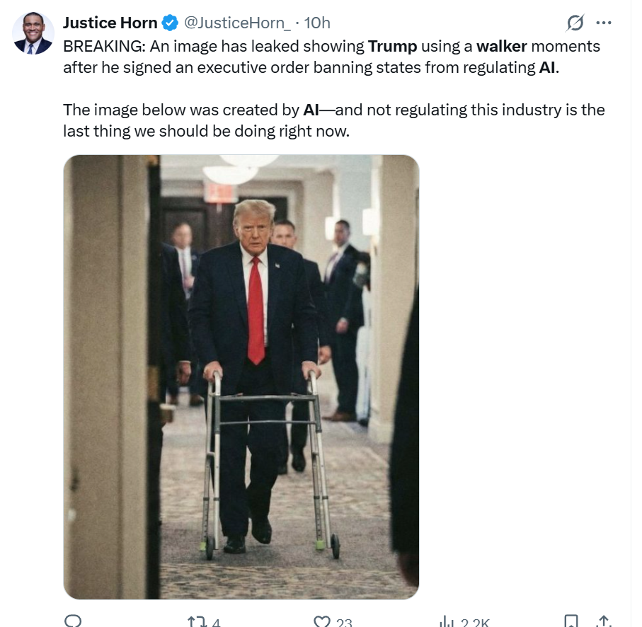 Herr Trump in AI Walker Pic Herr Trump in AI Walker Pic