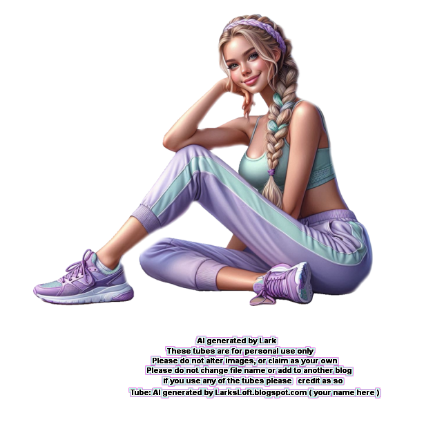 Designer (31)Lilac sweatpants and top Lilac trainer , sitting happily