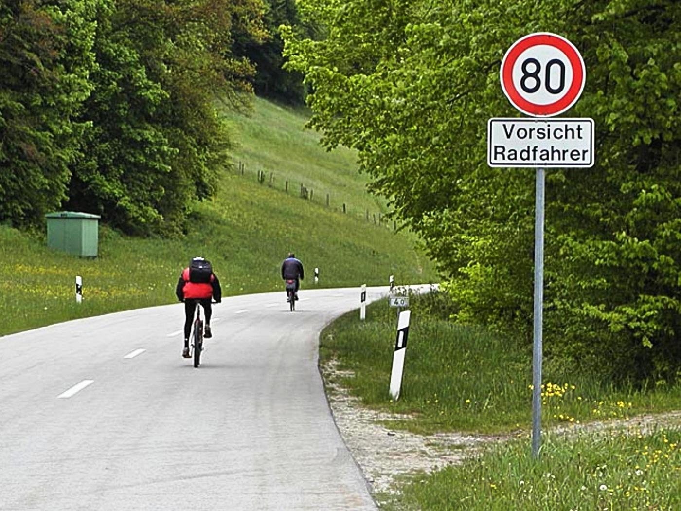 Vorsicht: Tempolimit für Radfahrer! :-)