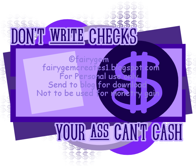 Don't write checks3